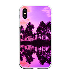 Чехол iPhone XS Max матовый Hawaii dream, цвет: 3D-белый