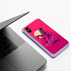 Чехол iPhone XS Max матовый So we are actually doing this?, цвет: 3D-светло-сиреневый — фото 2