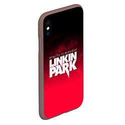 Чехол iPhone XS Max матовый Linkin Park: Minutes to midnight, цвет: 3D-коричневый — фото 2