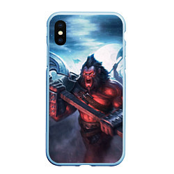 Чехол iPhone XS Max матовый Axe, цвет: 3D-голубой