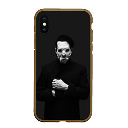 Чехол iPhone XS Max матовый Marilyn Manson, цвет: 3D-коричневый