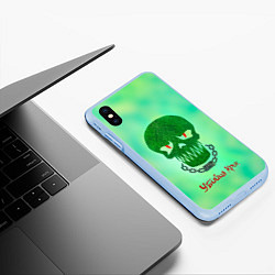 Чехол iPhone XS Max матовый Убийца Крок, цвет: 3D-голубой — фото 2