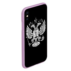 Чехол iPhone XS Max матовый Двуглавый орел, цвет: 3D-сиреневый — фото 2
