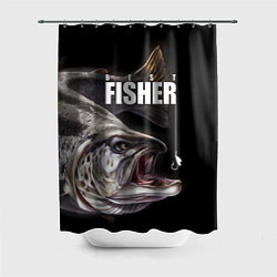 Шторка для душа Лучший рыбак, цвет: 3D-принт