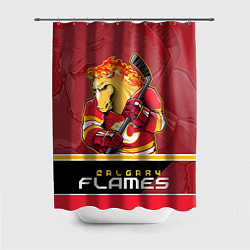 Шторка для душа Calgary Flames, цвет: 3D-принт