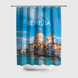 Шторка для душа Венеция - архитектура, цвет: 3D-принт