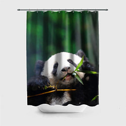 Шторка для душа Панда на ветке, цвет: 3D-принт