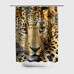 Шторка для душа Улыбка леопарда, цвет: 3D-принт