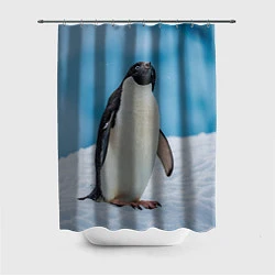 Шторка для душа Пингвин на айсберге, цвет: 3D-принт