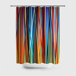 Шторка для душа Colored stripes, цвет: 3D-принт