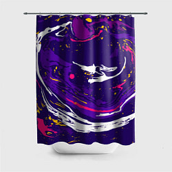 Шторка для душа Фиолетовый акрил, цвет: 3D-принт