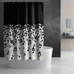 Шторка для душа Поглощение музыкой, цвет: 3D-принт — фото 2