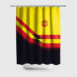 Шторка для душа Man United FC: Yellow style, цвет: 3D-принт