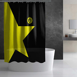 Шторка для душа FC Borussia Dortmund: Star, цвет: 3D-принт — фото 2