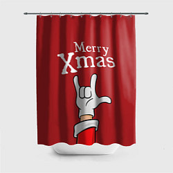 Шторка для душа Merry Xmas - Santas hand, цвет: 3D-принт