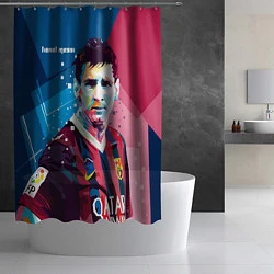 Шторка для душа Lionel Messi, цвет: 3D-принт — фото 2