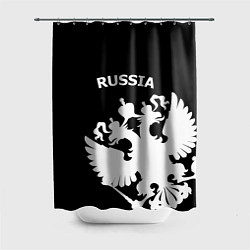 Шторка для душа Russia: Black Edition, цвет: 3D-принт