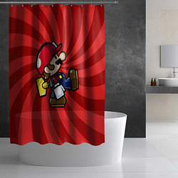 Шторка для душа Super Mario: Red Illusion, цвет: 3D-принт — фото 2