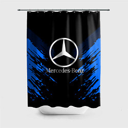 Шторка для душа Mercedes-Benz: Blue Anger, цвет: 3D-принт
