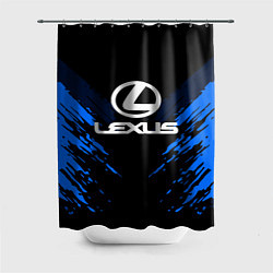 Шторка для душа Lexus: Blue Anger, цвет: 3D-принт