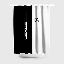 Шторка для душа Lexus: Black & White, цвет: 3D-принт