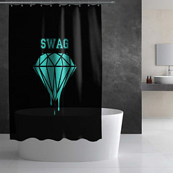 Шторка для душа Swag diamond, цвет: 3D-принт — фото 2