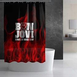 Шторка для душа Bon Jovi: Have a nice day, цвет: 3D-принт — фото 2