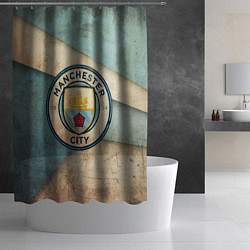 Шторка для душа FC Man City: Old Style, цвет: 3D-принт — фото 2