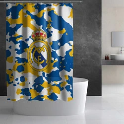 Шторка для душа Real Madrid: Camo, цвет: 3D-принт — фото 2