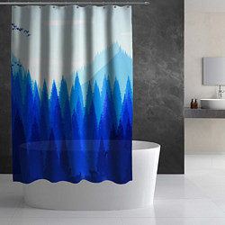 Шторка для душа Firewatch: Cold Wood, цвет: 3D-принт — фото 2