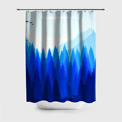 Шторка для душа Firewatch: Cold Wood, цвет: 3D-принт