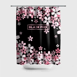 Шторка для душа Black Pink: Pink Sakura, цвет: 3D-принт