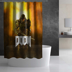 Шторка для душа DOOM: Soldier, цвет: 3D-принт — фото 2