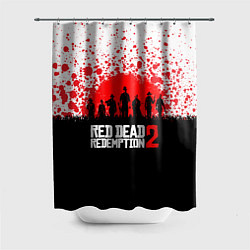 Шторка для душа RDR 2: Red Blood, цвет: 3D-принт