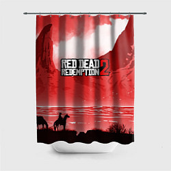 Шторка для душа RDR 2: Red Sun, цвет: 3D-принт