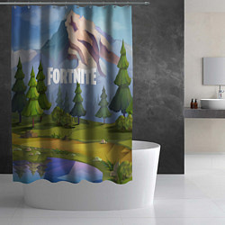 Шторка для душа Fortnite: Forest View, цвет: 3D-принт — фото 2