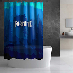 Шторка для душа Fortnite: Blue Forest, цвет: 3D-принт — фото 2