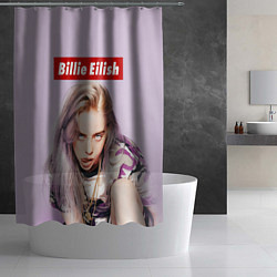 Шторка для душа Billie Eilish: Bored, цвет: 3D-принт — фото 2