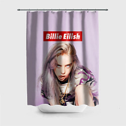 Шторка для душа Billie Eilish: Bored, цвет: 3D-принт