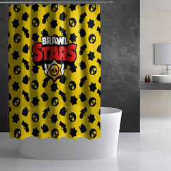 Шторка для душа Brawl Stars: Yellow & Black, цвет: 3D-принт — фото 2