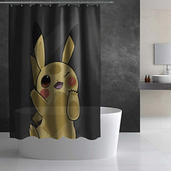 Шторка для душа Pikachu, цвет: 3D-принт — фото 2