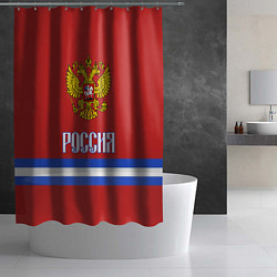 Шторка для душа Хоккей: Россия, цвет: 3D-принт — фото 2