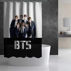 Шторка для душа BTS постер, цвет: 3D-принт — фото 2