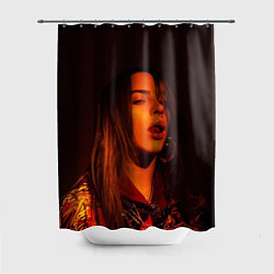 Шторка для душа BILLIE EILISH: Red Mood, цвет: 3D-принт