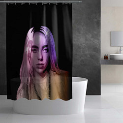 Шторка для душа BILLIE EILISH: Violet Mood, цвет: 3D-принт — фото 2