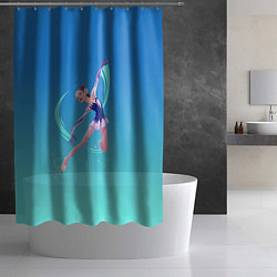 Шторка для душа Фигурное катание, цвет: 3D-принт — фото 2