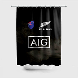 Шторка для душа ALL BLACKS, цвет: 3D-принт