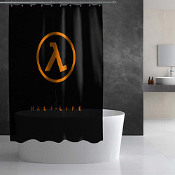Шторка для душа Half-life orange logo, цвет: 3D-принт — фото 2