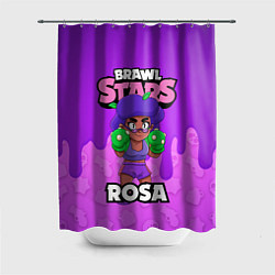Шторка для душа BRAWL STARS ROSA, цвет: 3D-принт