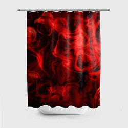 Шторка для душа Красный дым, цвет: 3D-принт
